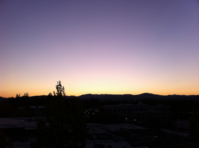 sunset from Hotel Oregon's rooftop bar